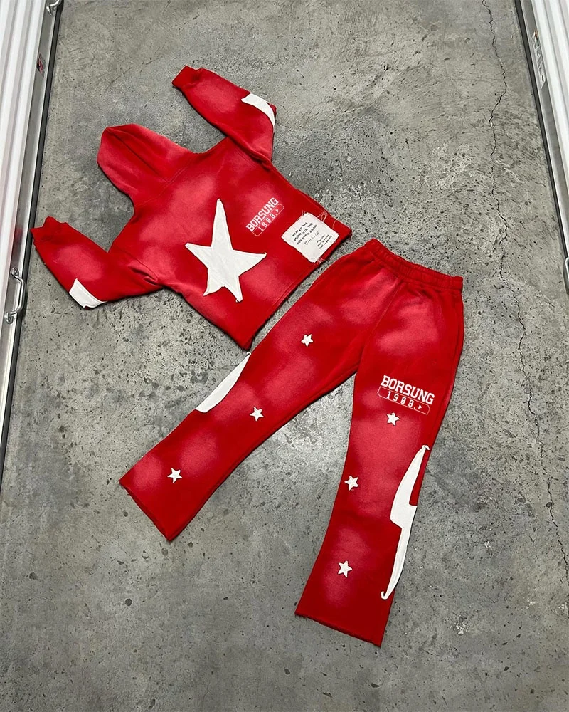 Custom Unisex Sweatsuit 2 Piece Set Jogging Suits Wholesale Winter Fleece Sports Sweatpants And Hoodie Set Tracksuits For Men