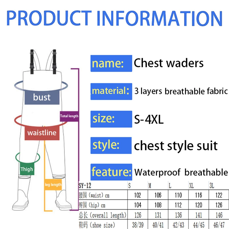 Well-known brand OEM manufacturer Breathable moisture permeable Waterproof Fishing Hunting Waders