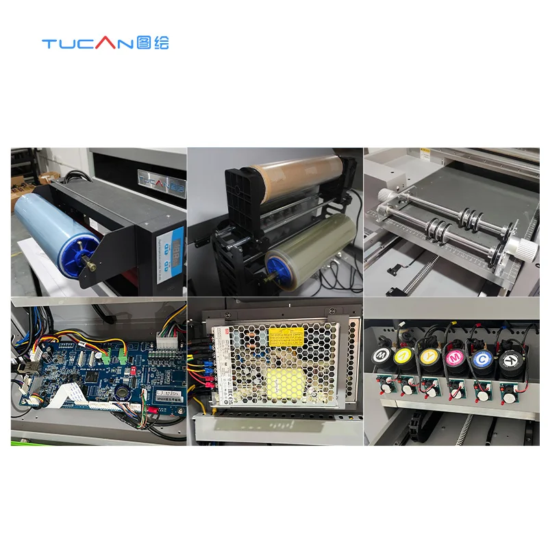 UV 4060 3 in 1 multi-function flatbed UV printer for acrylic cylinder for bottle UV DTF film sticker printing with XP600 I1600