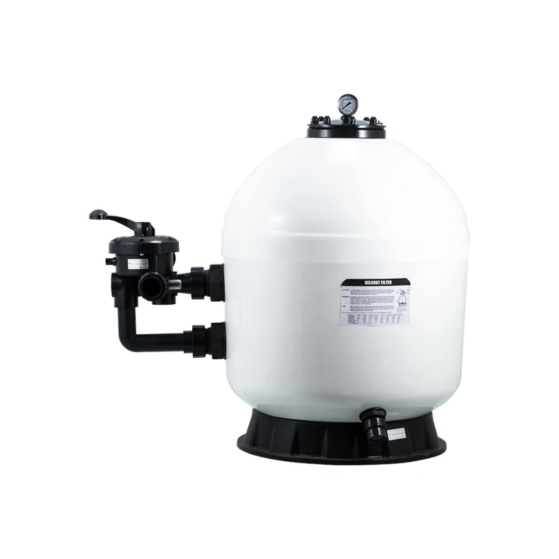 High quality side mount gel coat swimming pool sand filter for filtration