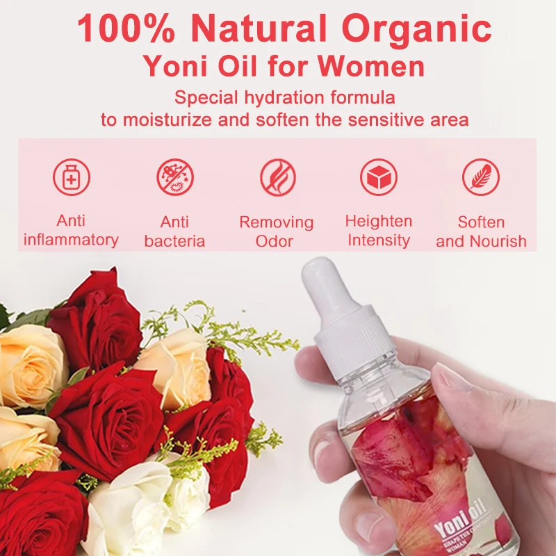2024 Wholesale Yoni Oil Natural Feminine Care Hygiene Customized Private Label Vagina Tightening Detox Essential Yoni Oil 30ml