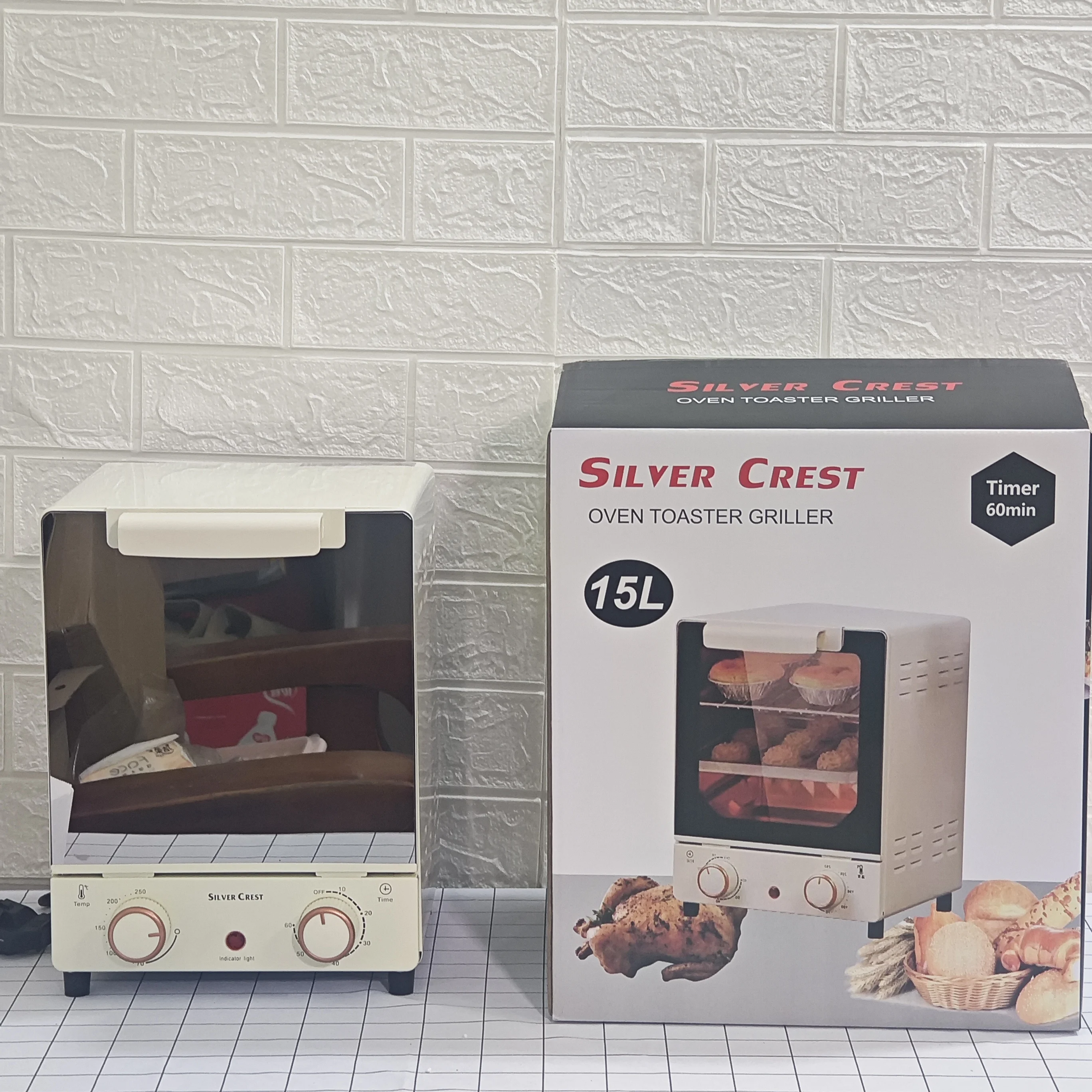 Hot Sale Silver crest Home Kitchen Use Small 15L Electric mini Oven Sandwich Toaster Oven Toaster