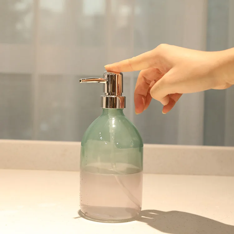  500ml Hotel Hand Soap Lotion Sanitizer Shower Gel Glass Shampoo Bottle with