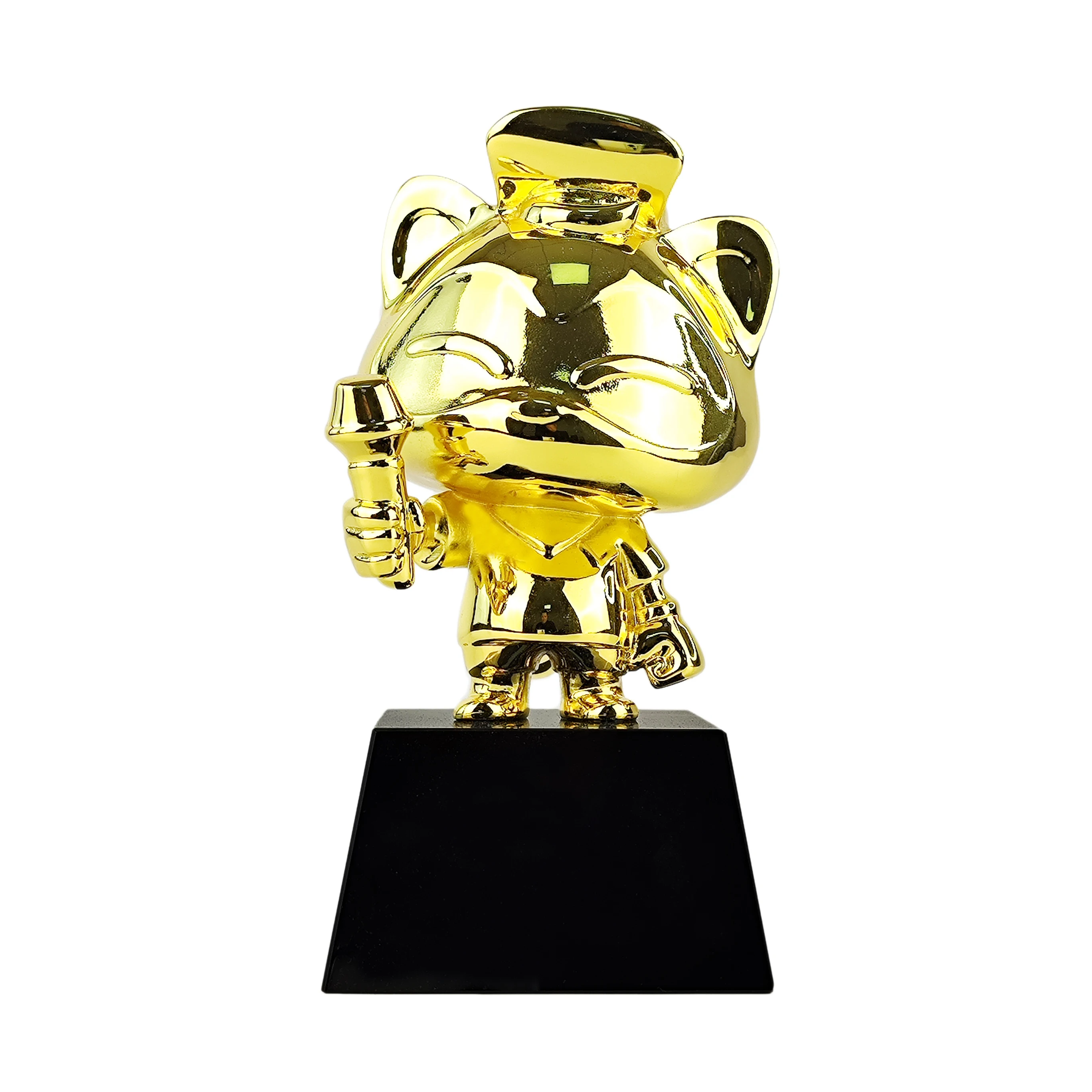 Подгонянная золотая металлическая Смола ручной работы мультяшная ролевая машина микрофон пение бизнес-награда сувенир подарки для школьного певца подарок