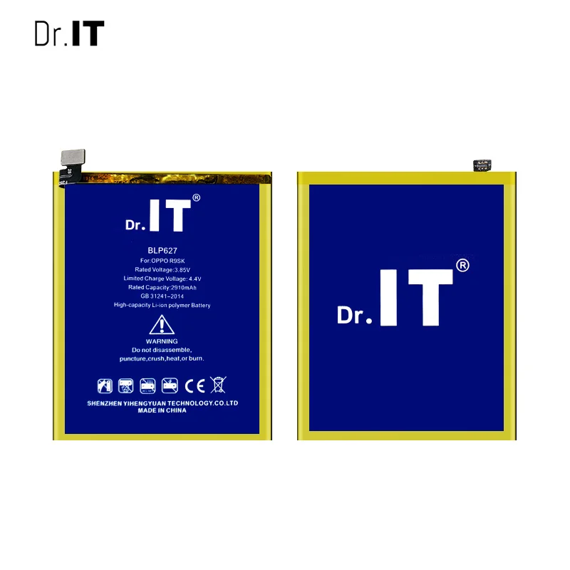 Dr IT  Recharge Battery Original 2910mah Blp627 Lithium Battery For Oppo R9sk