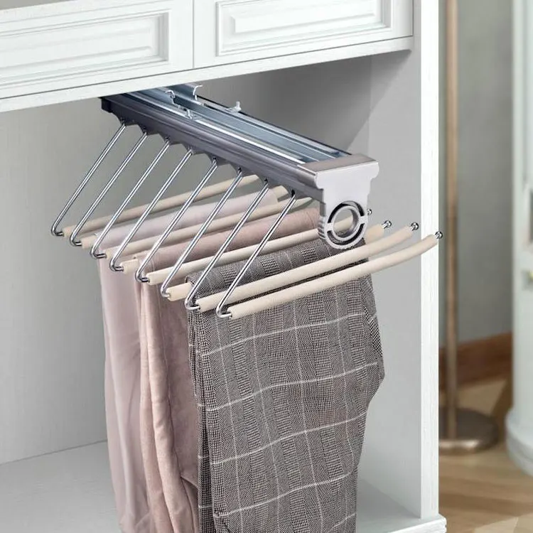 Sliding Closet Clothes Hanger Suit Holder Clothes Rack Organizer