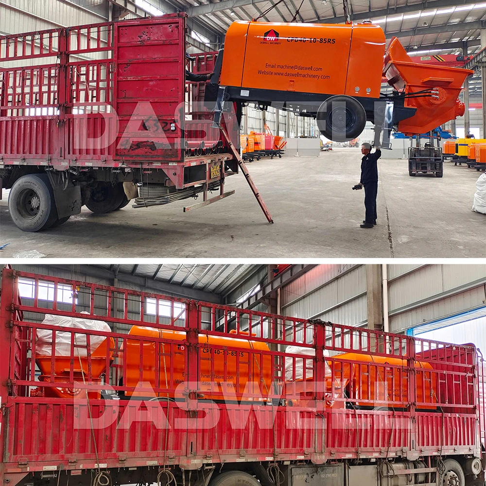 mobile cement mortar pump small diesel portable concrete pump for cement pumping