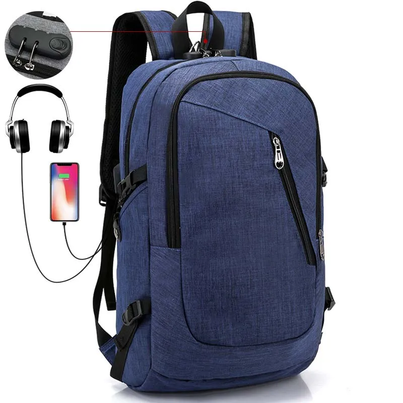 Expandable Anti Theft USB Charging Laptop Backpack For Men Business Notebook Back Pack Smart Travel Work Bag