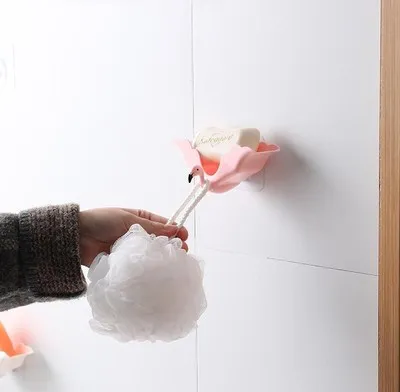 plastic Soap Holder Creative Flamingo shape Wall Mounted Soap Box Holder wall mounted adhesive soap holder S