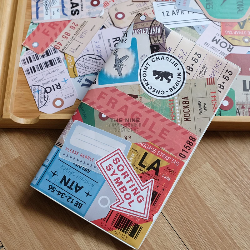 Nekoni Luggage Stickers Aesthetic Original Stickers Trunk Suitcase Decorative Self Adhesive Decals for Waterproof Stickers