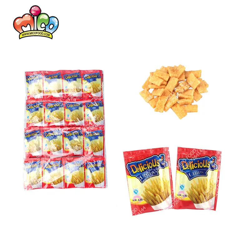 HALAL Mini crunchy puffed leisure potato chips in bag