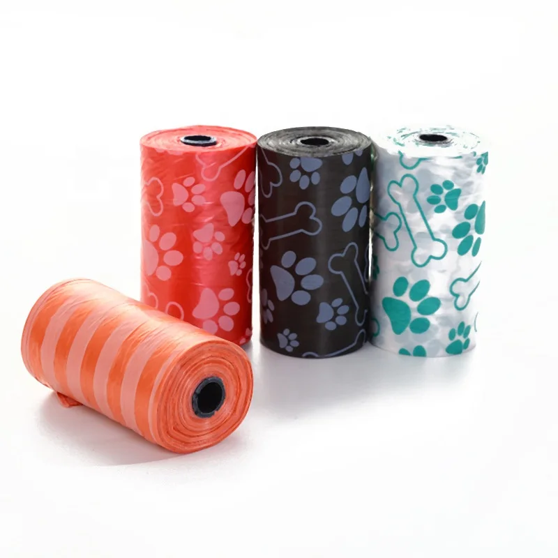 Manufacturer wholesale PE  custom logo printed dog poop bag pet waste bags dog bag