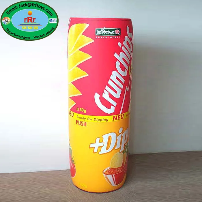 Advertising Store Display Promotion PVC Inflatable Potato Chips Barrel