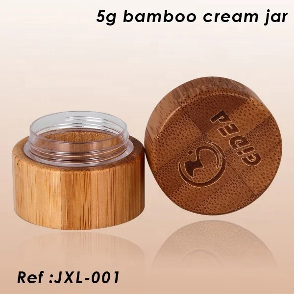 5g Bamboo Cosmetic Jar With Engraved Lid Bamboo Jars For Cream Good Price Cosmetic Jar Bamboo Lid