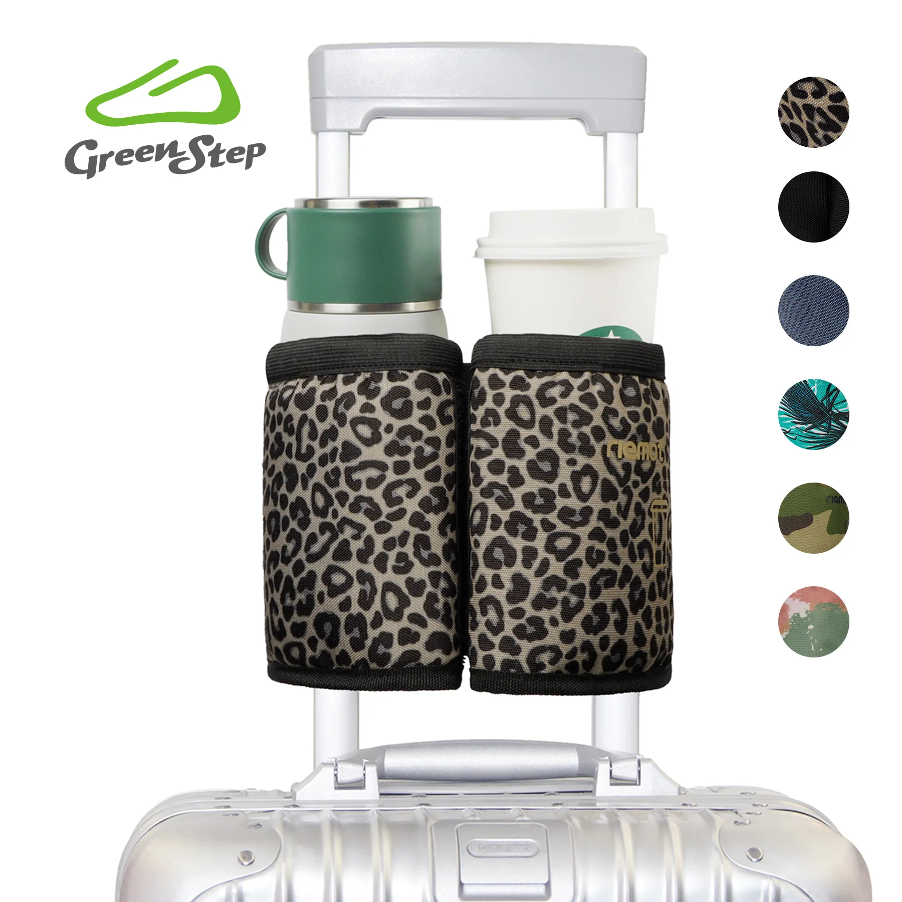 Small wholesale Low MOQ custom novelty gifts printed free hands luggage travel drink bag suitcase with charger and cup holder