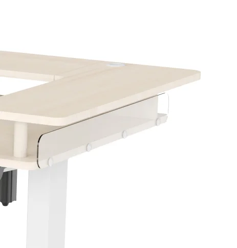 V-mounts Electric wooden desk with fabric drawer and U-shaped desktop for home office use VM-JSD5-02-ZW-U