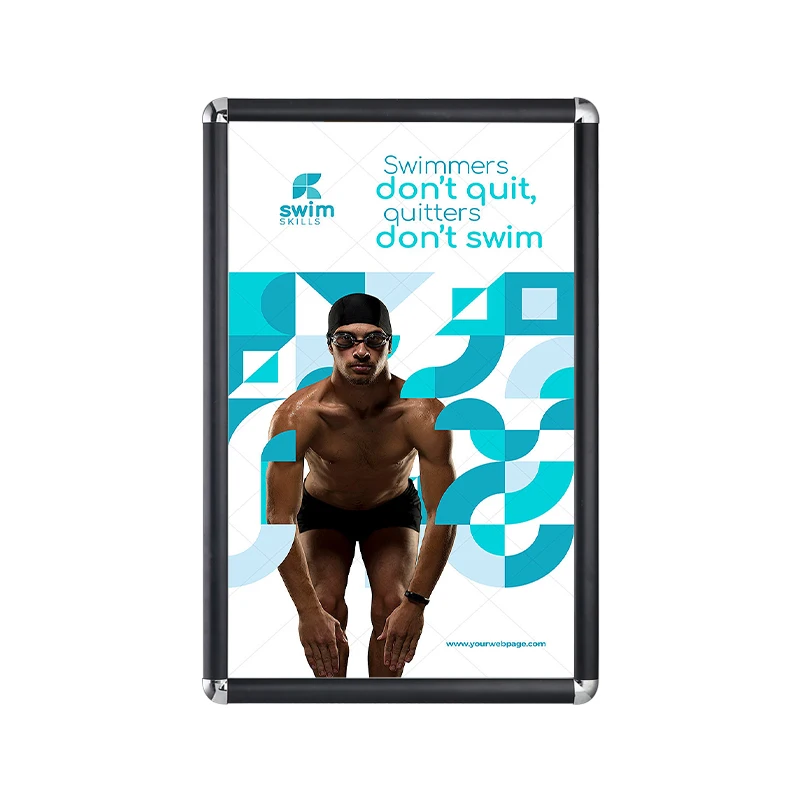 Round Corner Poster Snap Frame for Indoor Outdoor Wall Mounted Picture Poster Photo Frame Metal Aluminum frame