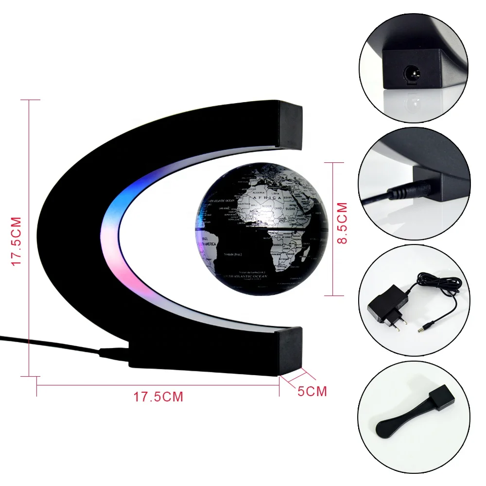 Good-quality Wholesale C shape levitating globe magnetic floating world globe