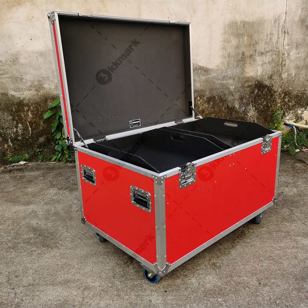 KKUT45X30X30 Black red Blue heavy duty transport road tool box stage performance pack cable utility trunk flight cases