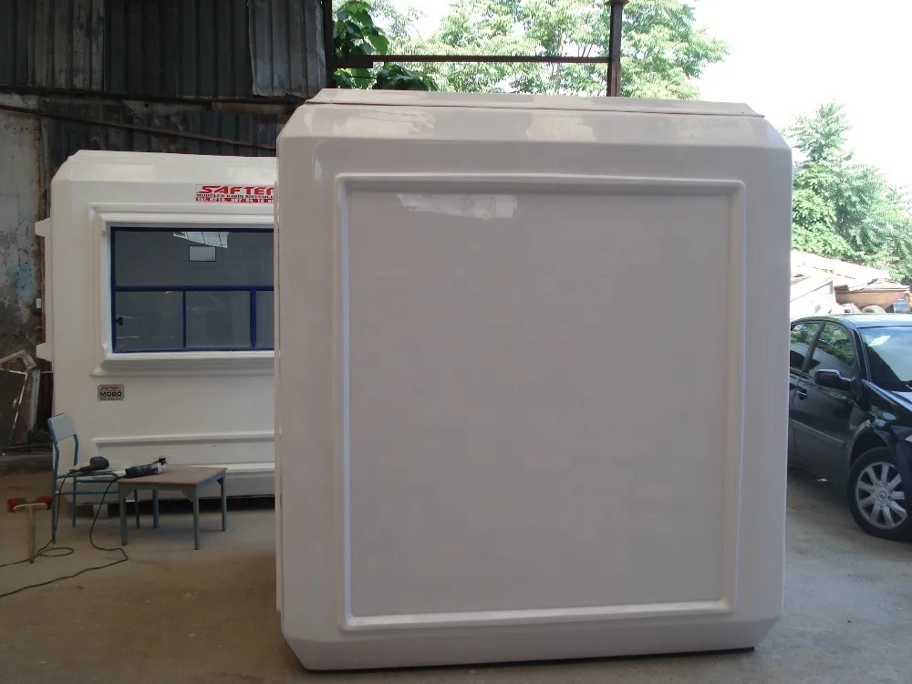 SECURITY BOOTH, MOBILE FIBERGLASS CABIN 220x220xh240 HARD POLYURETHANE FOAM MADE