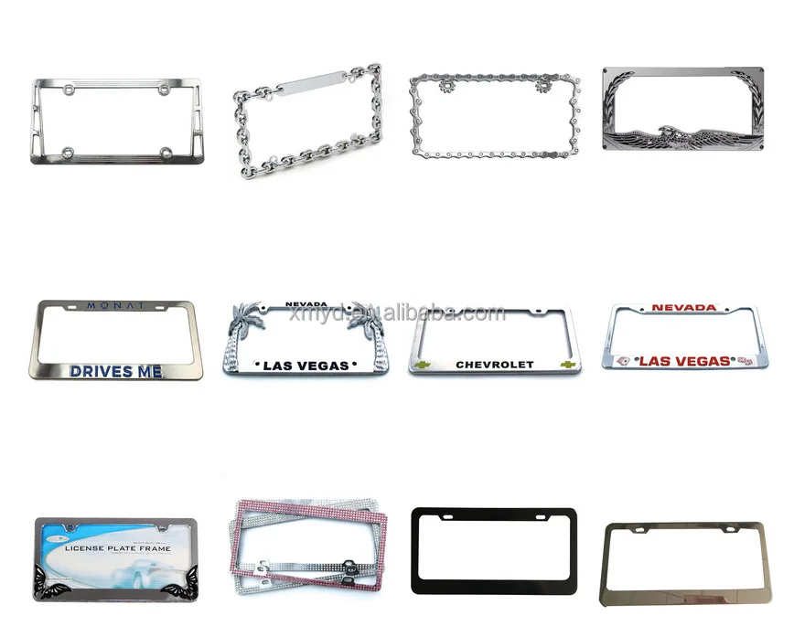 Custom US Size Alloy Motorcycle Car Number Plate Holder Metal License Plate Frame Tag Cover