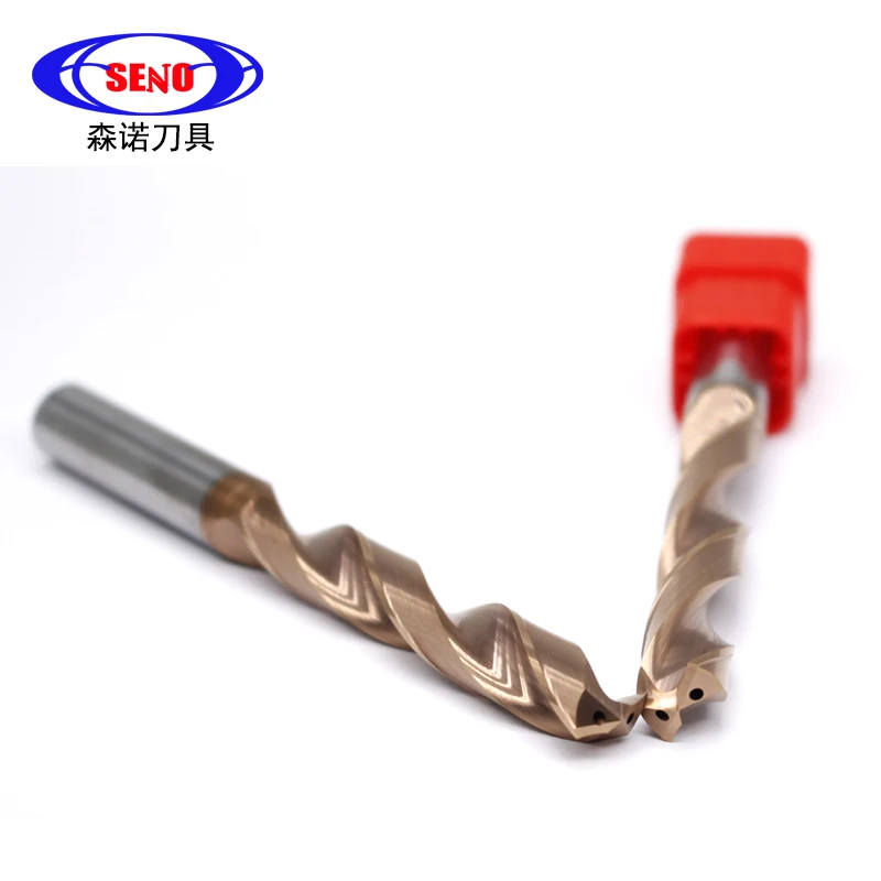 SENO Tungsten Carbide Coolant Tool 2 Flute Coolant Drill Bits Cold Twist Drill For Drilling Hole