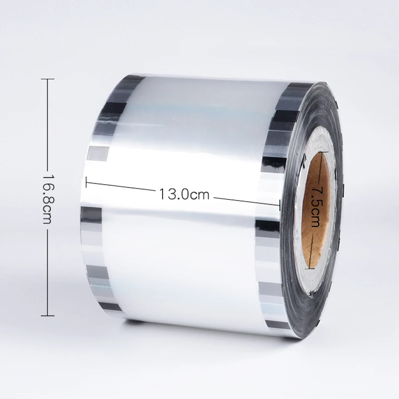 13cm Disposable transparent plastic sealing film custom logo milk tea cup sealing film