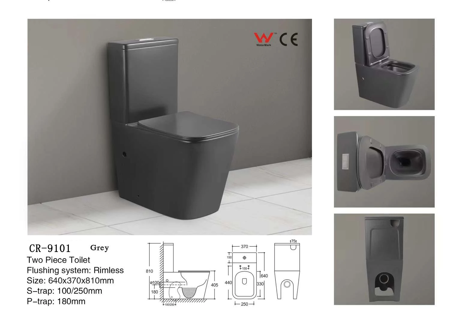 Two Piece Toilet Bowl High Quality Factory Price Ceramic White Color Sanitary Ware WC Hot Sale Bathroom Toilet