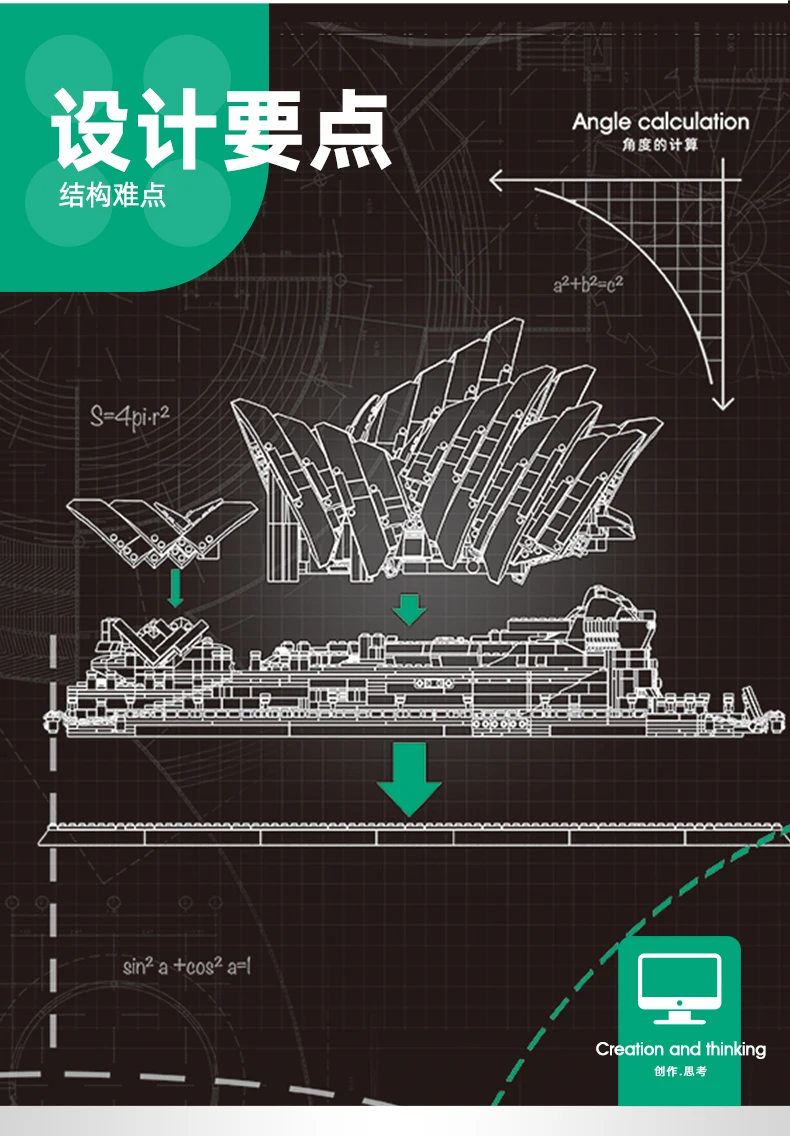 Famous Architecture Australia Sydney Opera House Model Jigsaw Puzzle Plastic Mosaic Blocks Puzzle Blocks  Christmas Gift