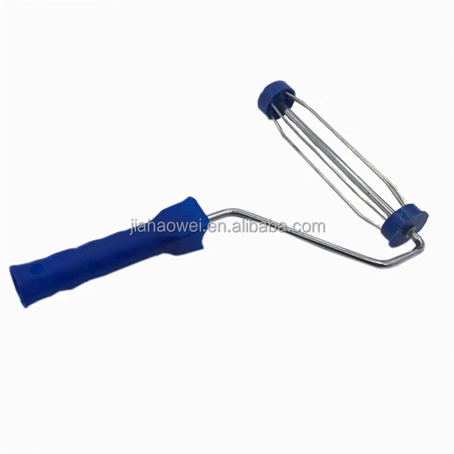
9 inch Heavy Duty Paint Roller Frame 6 Wire Cage Bearing System, Professional Handle with Screw Fit 