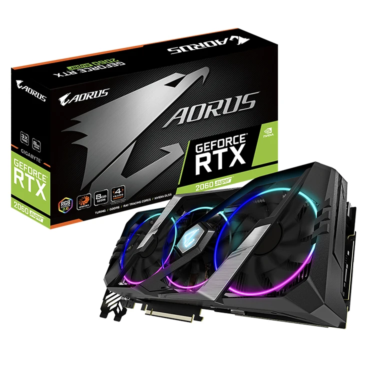 
RTX 2060 SUPER 8G Gaming GPU Graphics Card GDDR6 two fans 25W/120W Graphic Card 