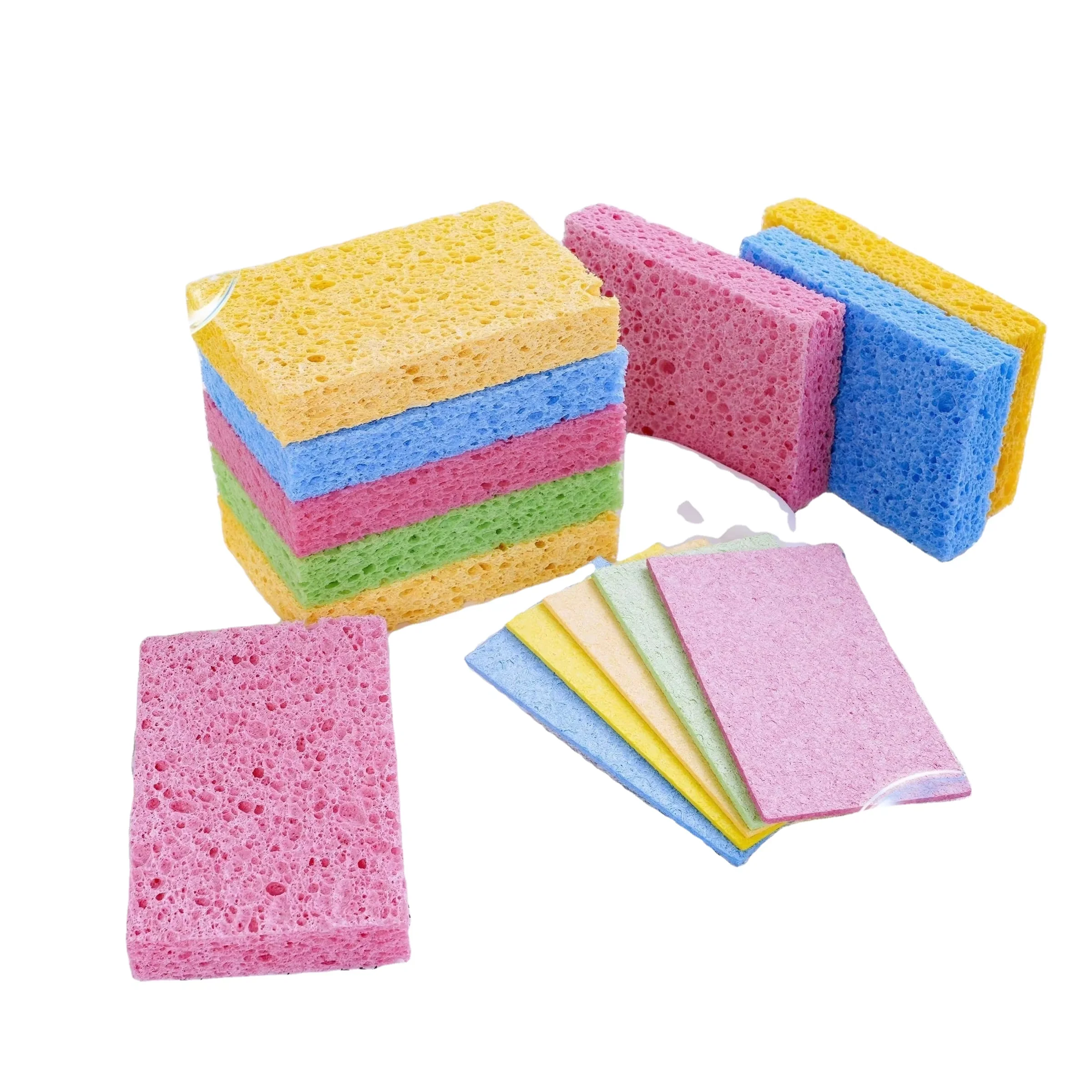 Оптовая продажа многоразовые хлопковые прессованные биоразлагаемые Целлюлозные губки