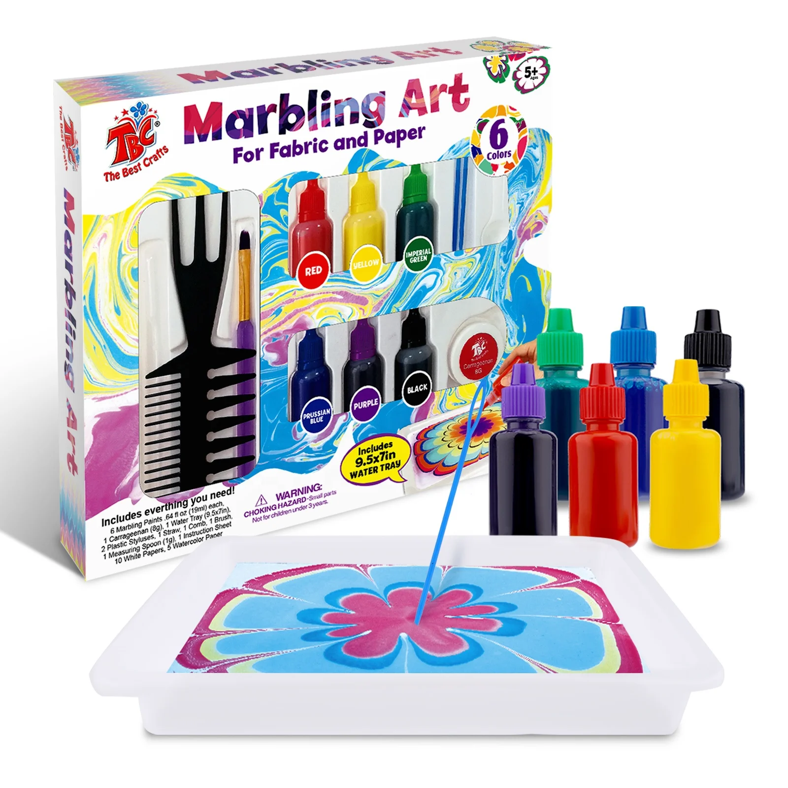Brand TBC the Best Crafts Wholesale Marbling Art Sets DIY Acrylic Paint Marbling Paint Water-based Non-toxic for Kids
