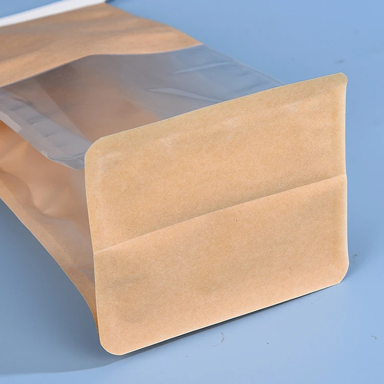 Manufacturers Spot Eight-Side Sealing Wire Curling Baking Bread Transparent Window Toast Paper Bag with Print Logo