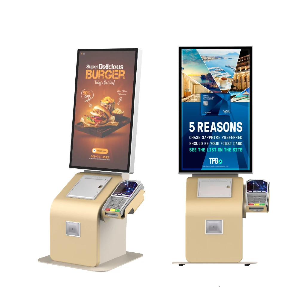 21 5 Дюймов киоск для самостоятельного заказа с QR-сканером 80 мм Термопринтер ресторанного фаст-фуда