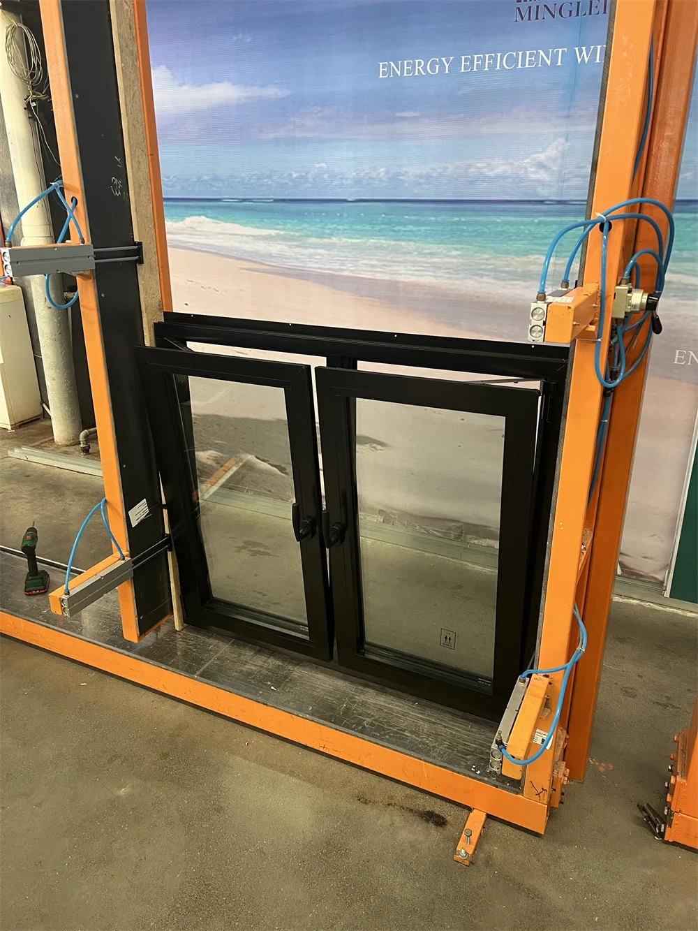 High Insulation Aluminium Profile Casement Window Grill Design Thermal Break Tilt Turn Window