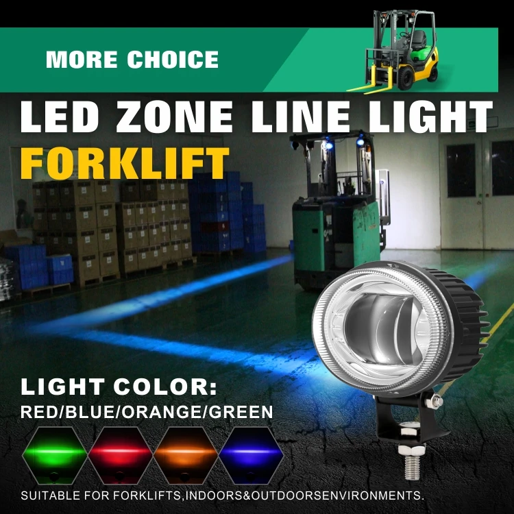 Tuff Plus 15W LED Forklift Light car led warning lightcar door opening warning led lights with green line