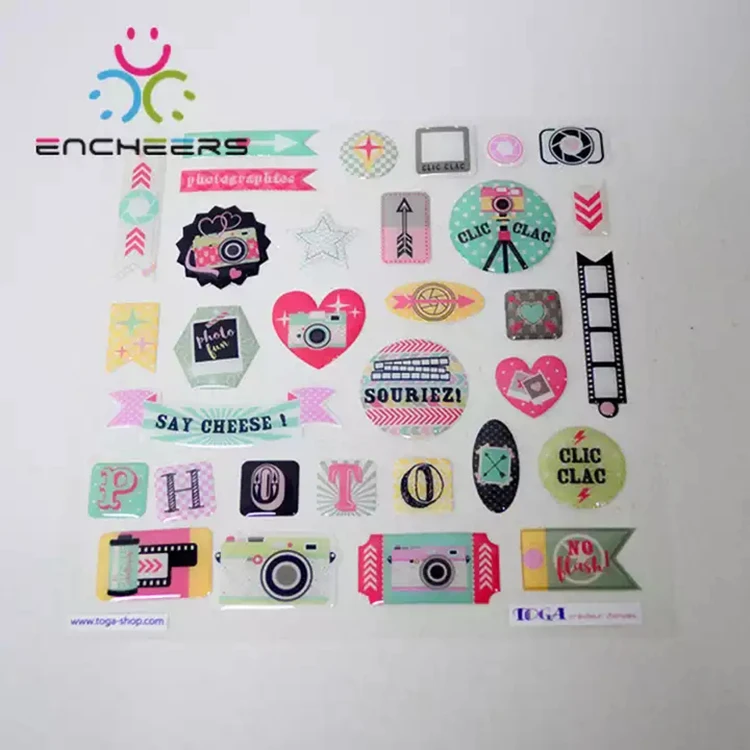 Fashion Cartoon Epoxy Rein Sticker For Promotion