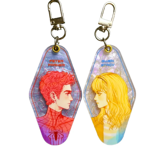 CNAWO Wholesale Make Your Own Keychain Custom LOGO Printed Acrylic Charms Clear Plastic Cartoon Anime Keychain Mica Plate