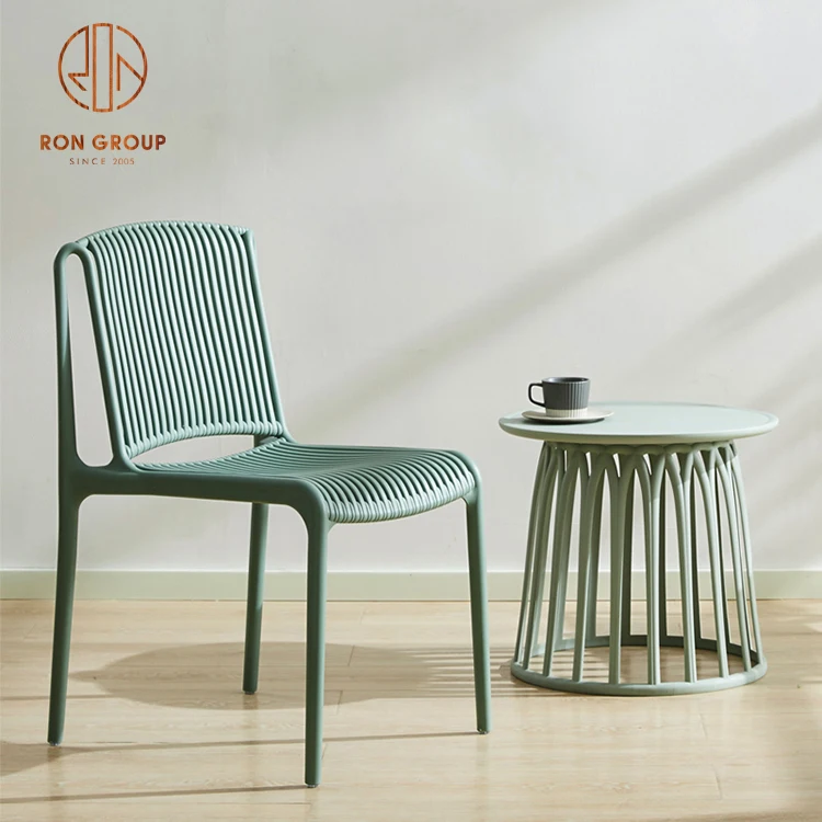 Modern Minimalist INS Cafe Bar Creative PP Furniture Colourful Stackable Outdoor and Indoor Backrest Plastic Dining Chair
