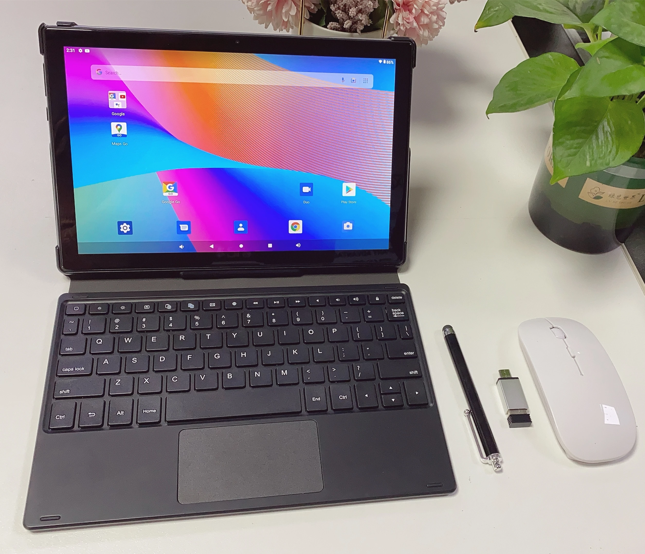 2021GreatAsia Brand NEW 2in1 magnetic tablets with keyboard  2GB+32GB OS tablets 10 inches android 10  for learning