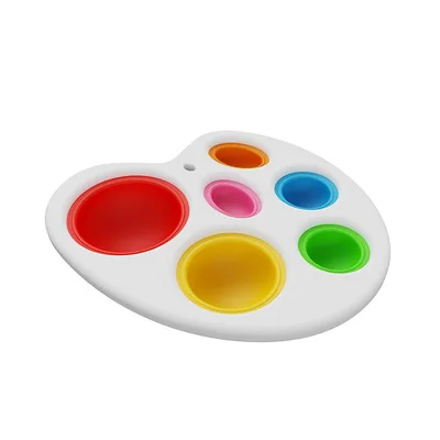 Colorful Silicone Flipping Press Board Baby Finger Toy Toddler Fidget Toy For Kids Adults