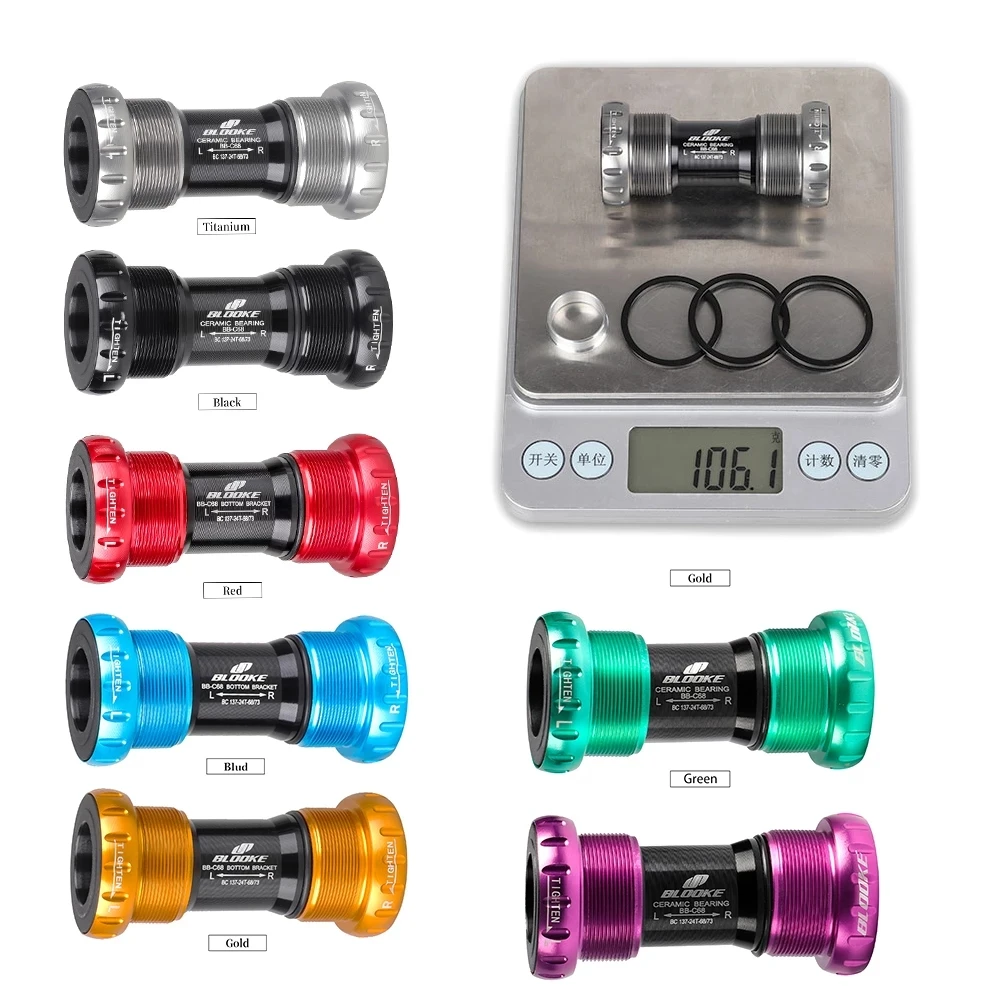 BLOOKE MTB Bike 24 22 MM BB SET Sealed / Ceramic Bearing Bottom Bracket Bicycle Thread Kit  GXP Prowheel Crankset Part