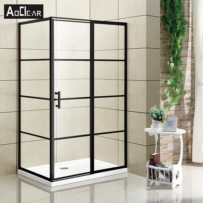 Aokeliya modern waterproof shower enclosure with framed tempered glass doors for home or hotel