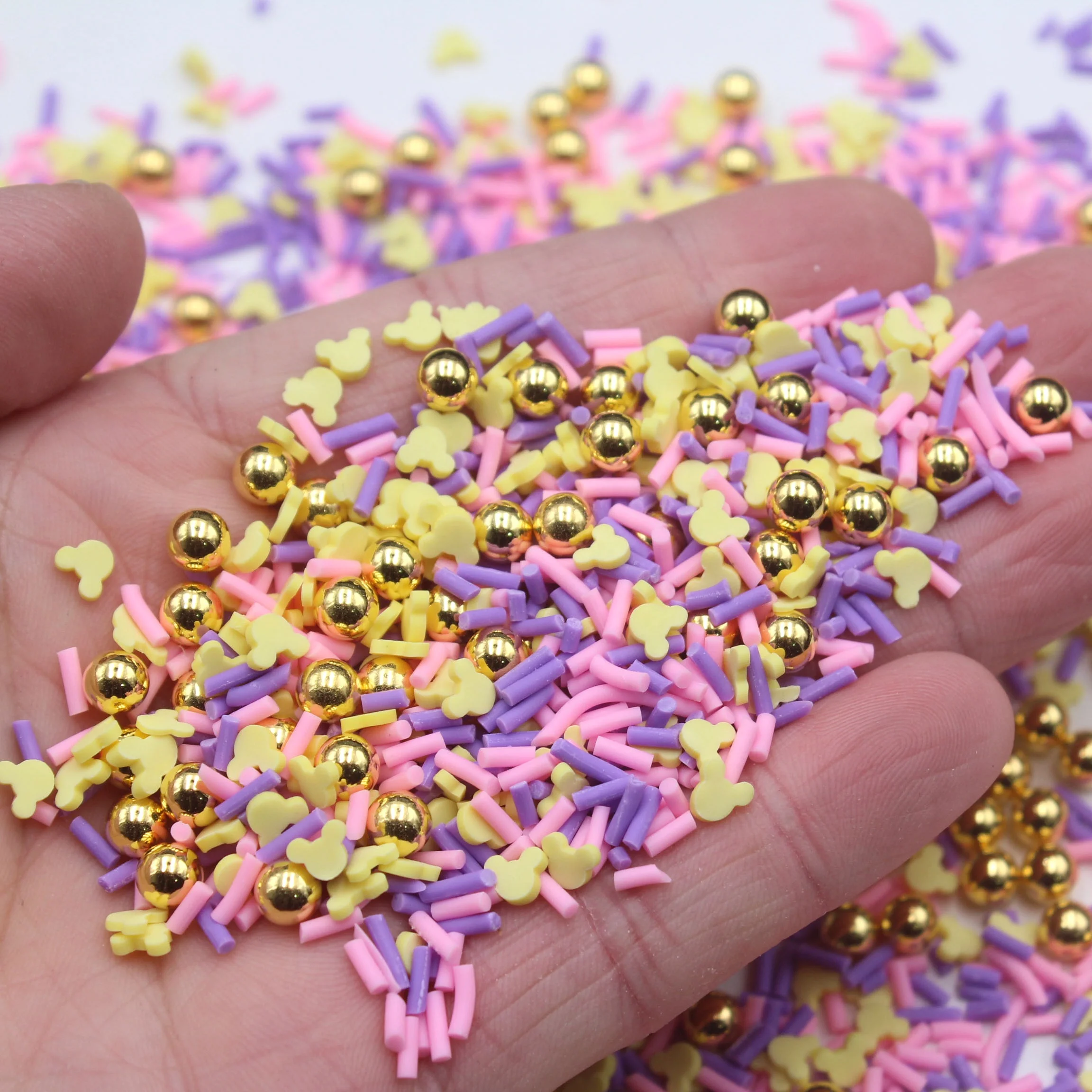 1KG/bag 5mm Adorable Unicorn Clay Slice Mixed Star Candy Sprinkles Slime Supplies Shaker Filler