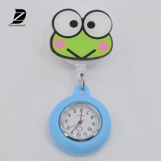 
Wholesale animal Silicone nurse Watch with badge reel 