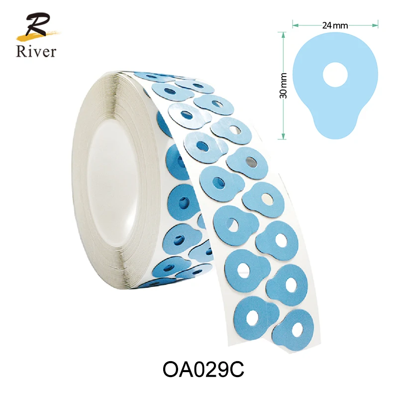 High quality 24*30mm light blue optical glasses lens blocking pads