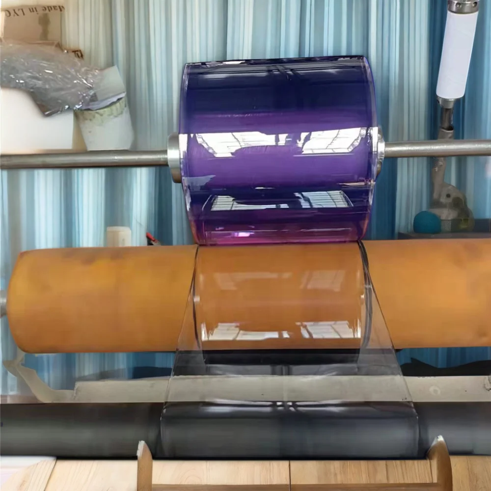 Transparent Blue Strip Curtains Freezer Curtain