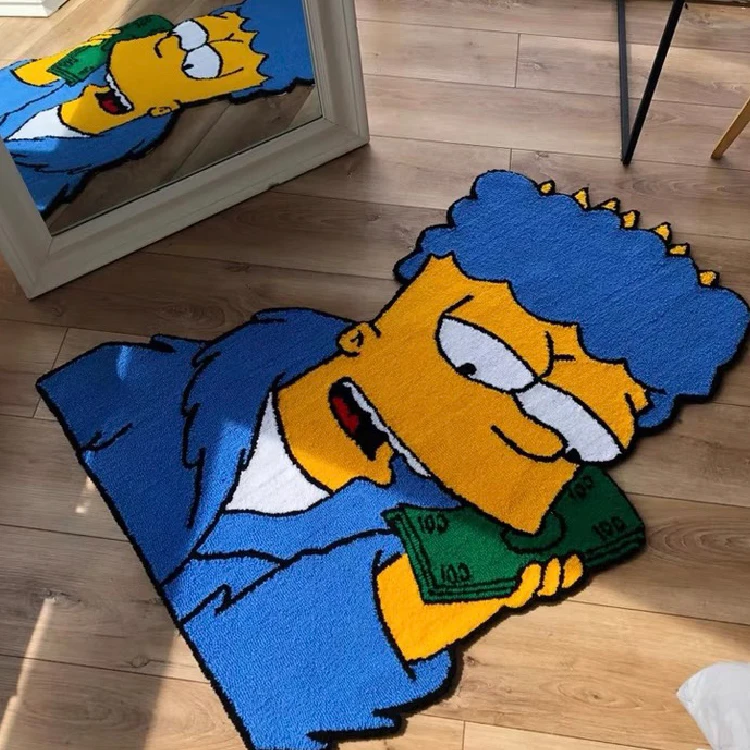 Большие аниме 3D коврики вырезанные нестандартной формы Роскошные Коврики ручной работы стеганый пользовательский коврик