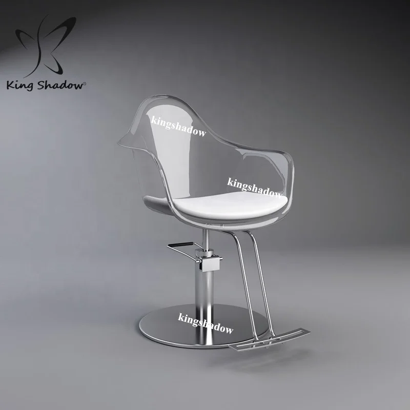 Современное оборудование для парикмахерской, стул для Укладки Мебели, прозрачный парикмахерский Стайлинг, акриловый стул для салона